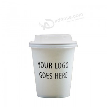 Taza de papel de café caliente aislada de doble pared, reciclable y personalizada