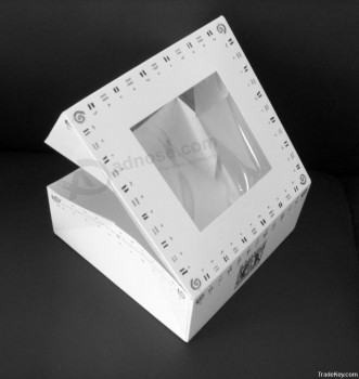 Barato caja de jewellry de papel personalizado con ventana para el embalaje