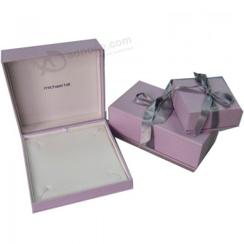 Cajas de joyas de papel personalizado de fábrica para embalaje y compras