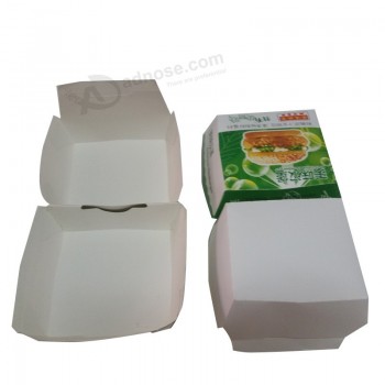 Caixa de papel feita sob encomenda barata do produto comestível para a embalagem do hamhurger