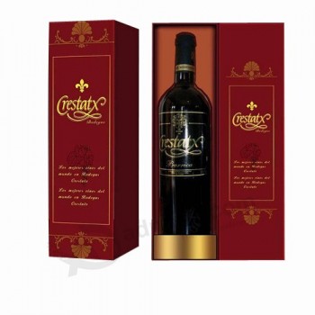 Confezione regalo personalizzata imballaggio goffratura carta vino rosso a buon mercato