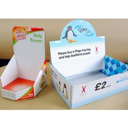 Billiger kundenspezifischer Papiersatzkasten für Anzeige im Supermarkt