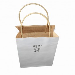 パッキング用の卸売印刷されたクラフト紙のショッピングバッグ