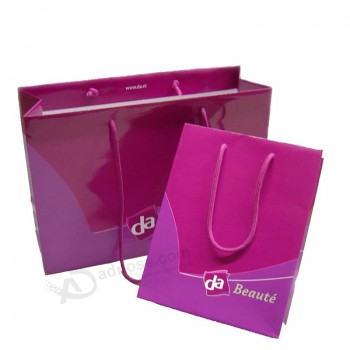 Custom Printed Paper Shopping Gift Bag with Cotton Handle