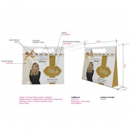 Neues Design billig benutzerdefinierte Papier einkaufen Geschenktüte mit heiß-Stempel