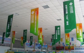 Banner de tela colgante de alta calidad personalizado por mayor para shoping pequeña promoción (Tx025)