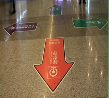 Fabriek groothandel op maat hoge kWaliteit digtial afdrukken vloer stickers voor gids