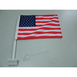 Wholesale polyester fabric string flag,car window flag holders with your logo