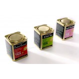 Caja de té de la lata de rectángulo de embalaje de alimentos personalizados al por mayor