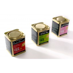 Custom Food Packaging Rectangle Tin Tea Box Wholesale 