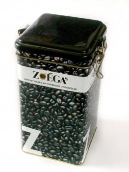 Caixa de lata de metal de forma retangular personalizada de fábrica para chá