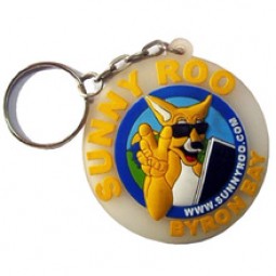 Cheap Promotion Custom Logo Rubber Keychain Wholesale Factory