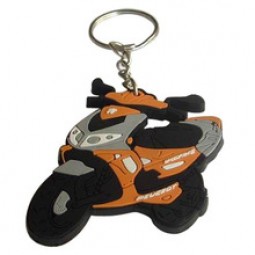 High Quality Wholesale Promotional Rubber Keychains Motorcycle