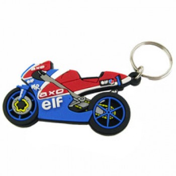 Wholesale Cheap Promotional Soft Rubber Bike Keychain Custom