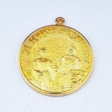 Personnalisé saint christopher or métal médaille en gros