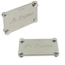 Custom Wholesale Metal Plate with Four Rivets for Bag