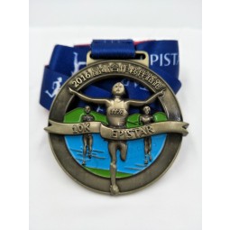 Metal Sports Medal with Customized 3D Logo Engraving Cheap Wholesale