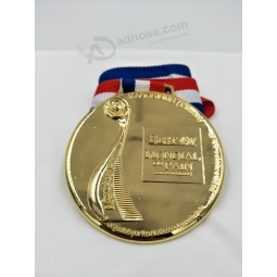 Medalla de oro con el logotipo del cliente 3d grabado barato al por mayor