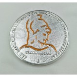 Custom Silver Plated Enamelled Coin Cheap Wholesale