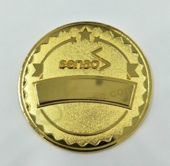 Banhado a ouro logotipo moeda atacado barato