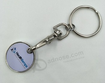 Cheap Wholesale Enamelled Trolley Coin Keyring