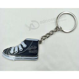 Metal Enamelled Shoe Shaped Key Ring Cheap Wholesale
