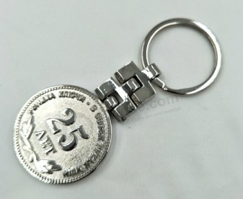 Shinny никель покрынный логос ключевое кольцо дешевая оптовая продажа