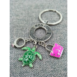 Cheap Promotional Custom Metal Pendents Charms Key Ring / Keychain