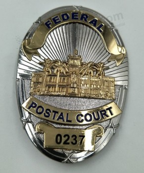 Factory Supply Cheap Custom Metal Police Badge Wholesale