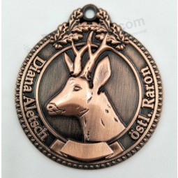 Custom 3D Antique Copper Gold Silver Plated Souvenir Badge Cheap Wholesale
