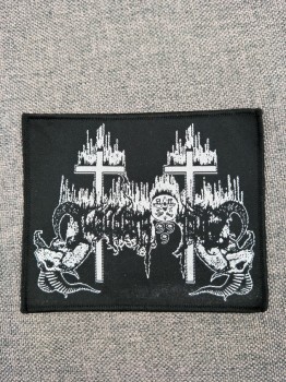 Costume barato costurar tecido rótulos vestuário etiqueta emblema de malha-Rótulo de cetim atacado