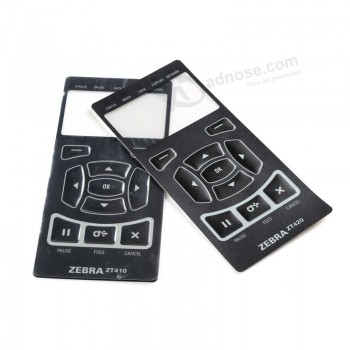 Wholesale customized top quality Screen Printing Name Plate/Overlay PC/Pet Embossed Key