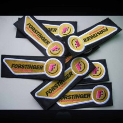 Wholesale customized high quality Woven Base embroidery  Designs Embroidery Badge