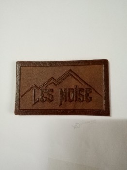 Wholesale customized high quality Customized Logo and Pressed Leather Patch