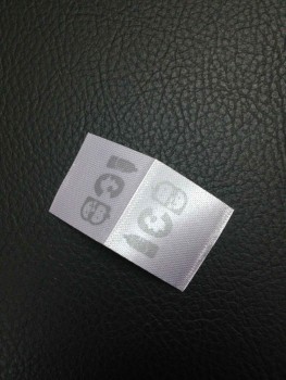 Wholesale customized high quality Satin Ribbon Middle Folded Printed Label