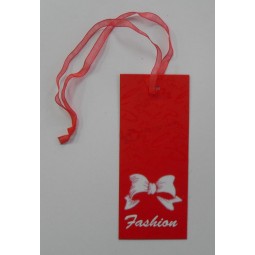 Wholesale customized high quality Butterfly White Flocking Paper Hangtag