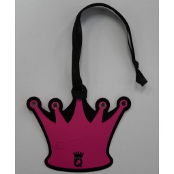 Wholesale customized high quality Queen Crown Die Cut Shape Printed Hangtag