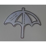 Großhandelsgewohnheit gestempelschnittene Regenschirmform-PaPiermarke der hohen Qualität