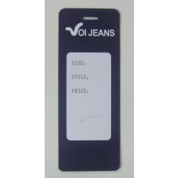 Wholesale customized high quality Printed Paper Card Die Cut Clothing Hangtag