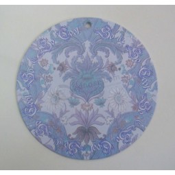 Wholesale customized high quality Die Cut Round Shape for Garment Paper Hangtag