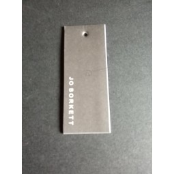 Wholesale customized high quality Thick Card Printed Grey Clothing Hangtag