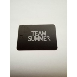 Wholesale customized high quality Printed Black and Grey on Both Sides Paper Hangtag