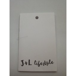 Wholesale customized high quality White Card Printed Button Bag Tag