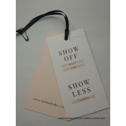 Wholesale customized high quality Texture White Special Card Printed Hangtag