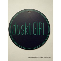 Wholesale customized high quality 1mm Thickness White Card Printed Dark and Green Colour Tag