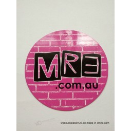 Factory direct wholesale customized top quality Pink Black Printed Round Clothing Hangtag