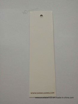 FaBBrica diretta all'ingrosso personalizzato di alta qualità carta Bianca oro lamina logo striscia hangEtichetta