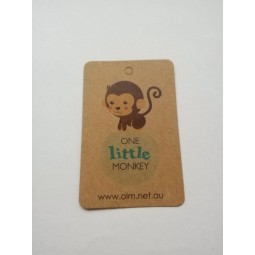 Factory direct wholesale customized top quality Printed Design Die Cut Kraft Paper Tag