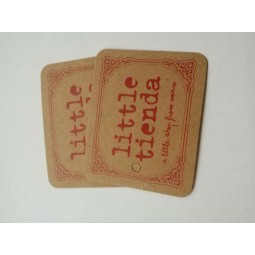 Factory direct wholesale customized top quality Printed Red Colour Design Kraft Card Tag