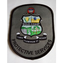 Factory direct wholesale customized top quality Fleece Non-Woven Backing Overlocking Woven Badge